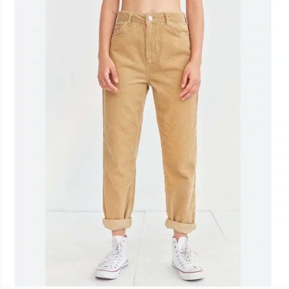 BDG Urban Outfitters Mom High-Rise Corduroy Pants – Camel / Tan Size 24 - Picture 1 of 6